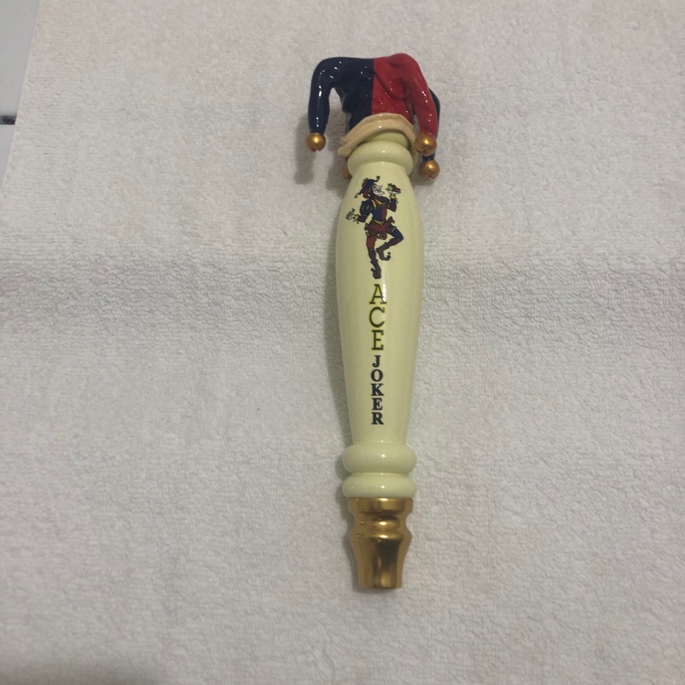 Ace Brewing Company “Joker” beer tap handle. New.